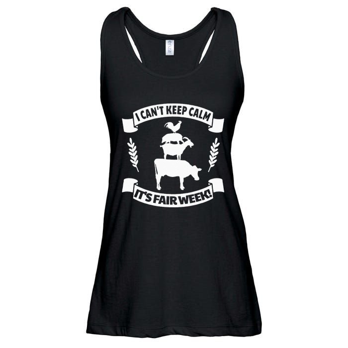 Fun State and County Fair Show Farm Animal Showing Quote Ladies Essential Flowy Tank