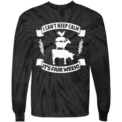 Fun State and County Fair Show Farm Animal Showing Quote Tie-Dye Long Sleeve Shirt