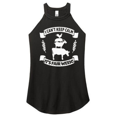 Fun State and County Fair Show Farm Animal Showing Quote Women's Perfect Tri Rocker Tank