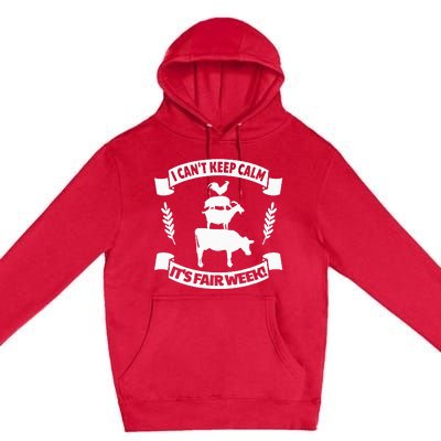 Fun State and County Fair Show Farm Animal Showing Quote Premium Pullover Hoodie