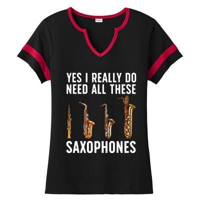 Funny Saxophone Art For Men Women Sax Player Musician Ladies Halftime Notch Neck Tee