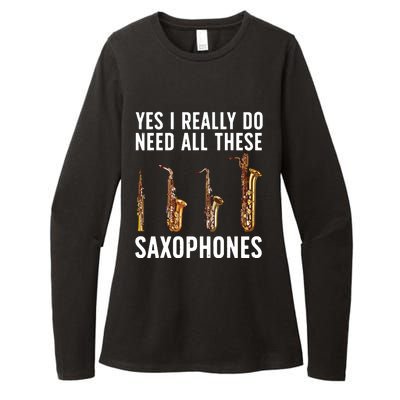 Funny Saxophone Art For Men Women Sax Player Musician Womens CVC Long Sleeve Shirt