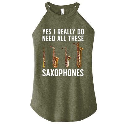 Funny Saxophone Art For Men Women Sax Player Musician Women's Perfect Tri Rocker Tank