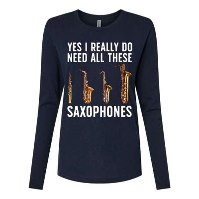 Funny Saxophone Art For Men Women Sax Player Musician Womens Cotton Relaxed Long Sleeve T-Shirt