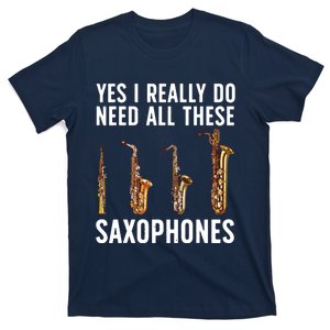 Funny Saxophone Art For Men Women Sax Player Musician T-Shirt