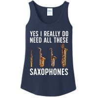 Funny Saxophone Art For Men Women Sax Player Musician Ladies Essential Tank