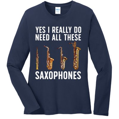 Funny Saxophone Art For Men Women Sax Player Musician Ladies Long Sleeve Shirt