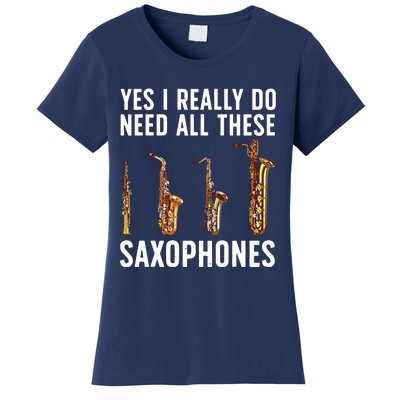 Funny Saxophone Art For Men Women Sax Player Musician Women's T-Shirt