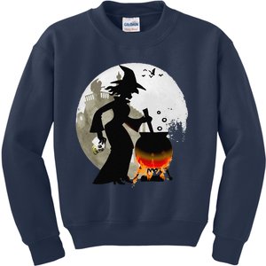 Funny Spooky And Scary Witch Halloween Party Kids Sweatshirt