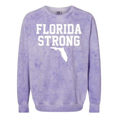 Florida Strong Awareness Hurricane Milton Colorblast Crewneck Sweatshirt