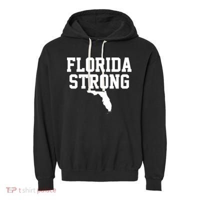 Florida Strong Awareness Hurricane Milton Garment-Dyed Fleece Hoodie