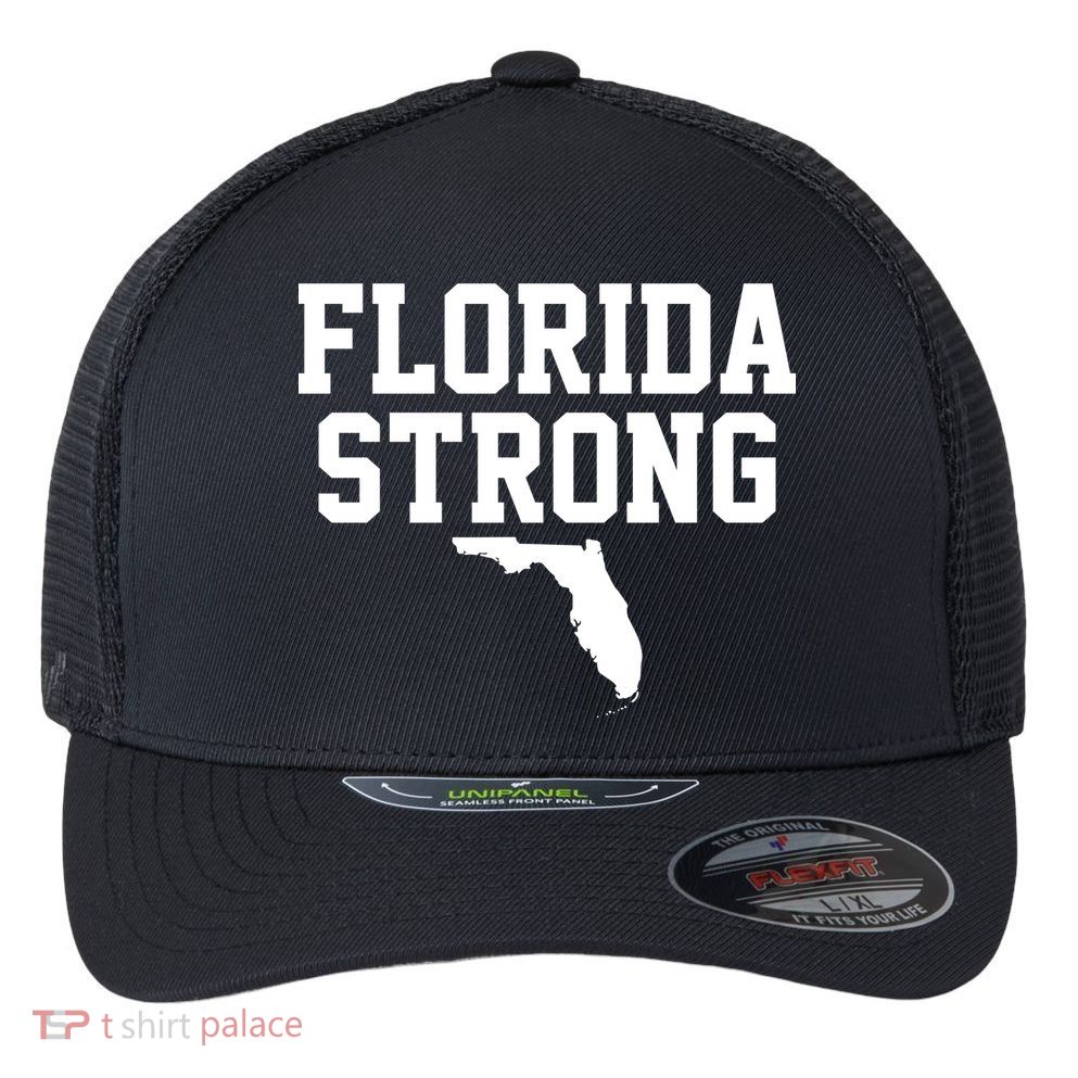 Florida Strong Awareness Hurricane Milton Flexfit Unipanel Trucker Cap