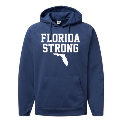 Florida Strong Awareness Hurricane Milton Performance Fleece Hoodie