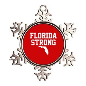 Florida Strong Awareness Hurricane Milton Metallic Star Ornament