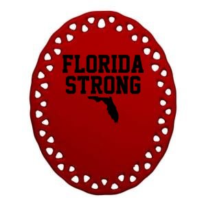 Florida Strong Awareness Hurricane Milton Ceramic Oval Ornament