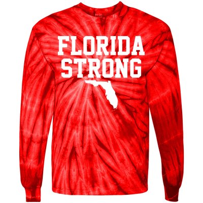 Florida Strong Awareness Hurricane Milton Tie-Dye Long Sleeve Shirt