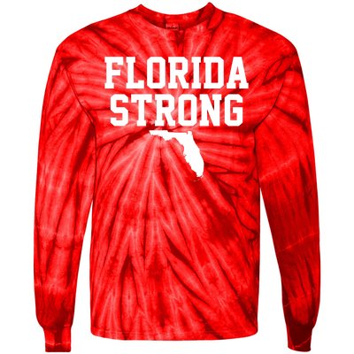 Florida Strong Awareness Hurricane Milton Tie-Dye Long Sleeve Shirt