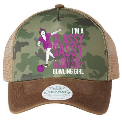 Funny Smart Assy Bowling Gift For Classy Bowler Women Legacy Tie Dye Trucker Hat