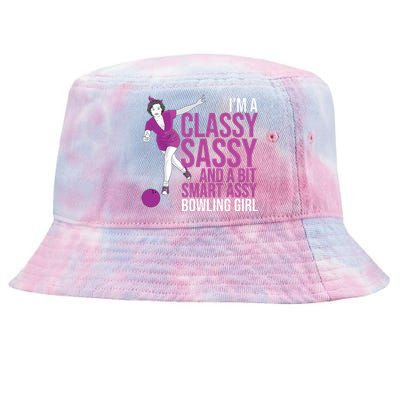 Funny Smart Assy Bowling Gift For Classy Bowler Women Tie-Dyed Bucket Hat