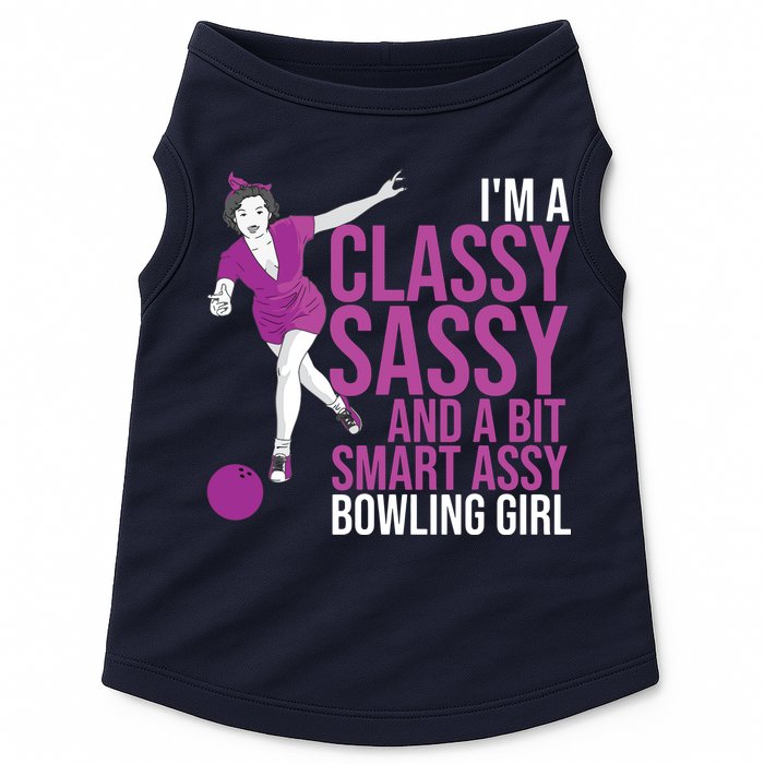 Funny Smart Assy Bowling Gift For Classy Bowler Women Doggie Tank