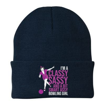 Funny Smart Assy Bowling Gift For Classy Bowler Women Knit Cap Winter Beanie