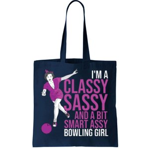 Funny Smart Assy Bowling Gift For Classy Bowler Women Tote Bag