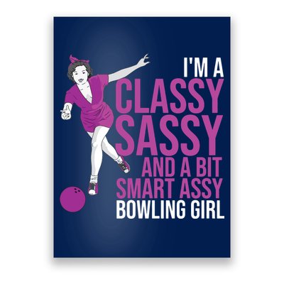 Funny Smart Assy Bowling Gift For Classy Bowler Women Poster