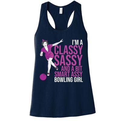 Funny Smart Assy Bowling Gift For Classy Bowler Women Womens Tank Top