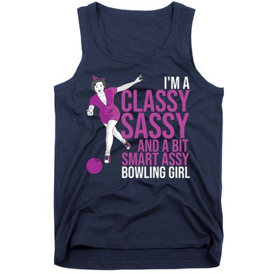 Funny Smart Assy Bowling Gift For Classy Bowler Women Tank Top