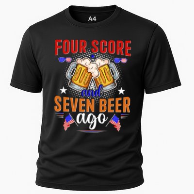 Four Score And Seven Beer Ago 4th Of July Performance Shirt