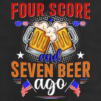Four Score And Seven Beer Ago 4th Of July Golf Towel