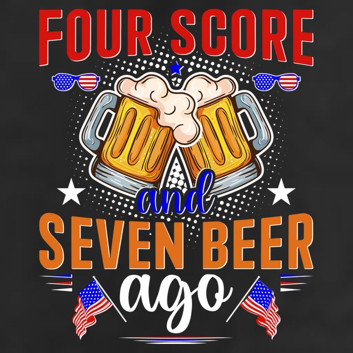 Four Score And Seven Beer Ago 4th Of July Golf Towel