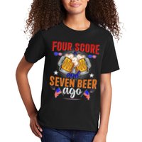 Four Score And Seven Beer Ago 4th Of July Kids T-Shirt
