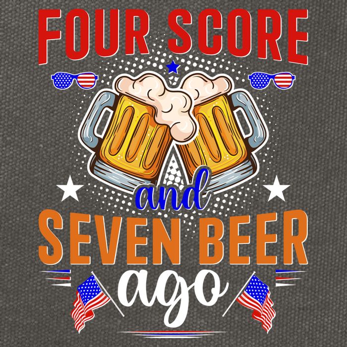 Four Score And Seven Beer Ago 4th Of July Cotton Canvas Backpack
