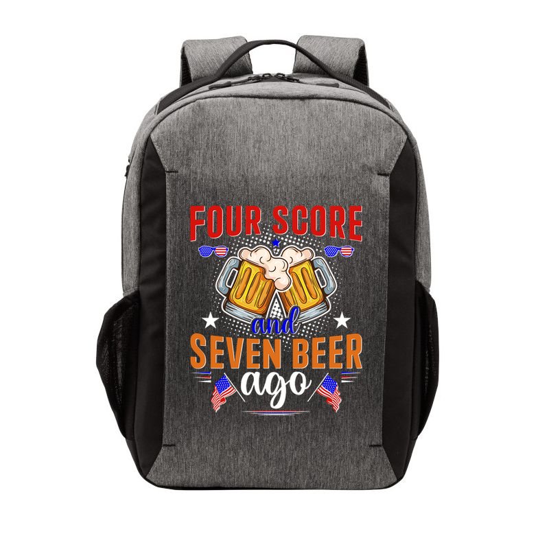 Four Score And Seven Beer Ago 4th Of July Vector Backpack