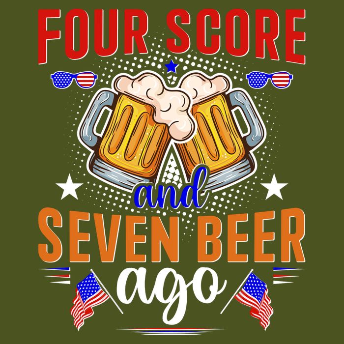 Four Score And Seven Beer Ago 4th Of July Sustainable Bucket Hat