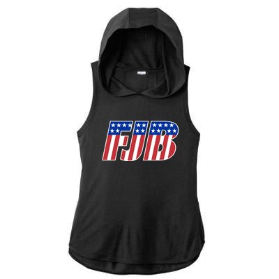 FJB Stars And Stripes Ladies PosiCharge Tri-Blend Wicking Draft Hoodie Tank