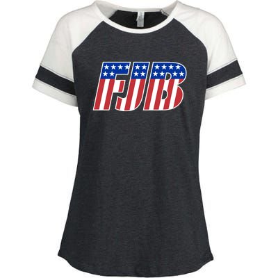 FJB Stars And Stripes Enza Ladies Jersey Colorblock Tee