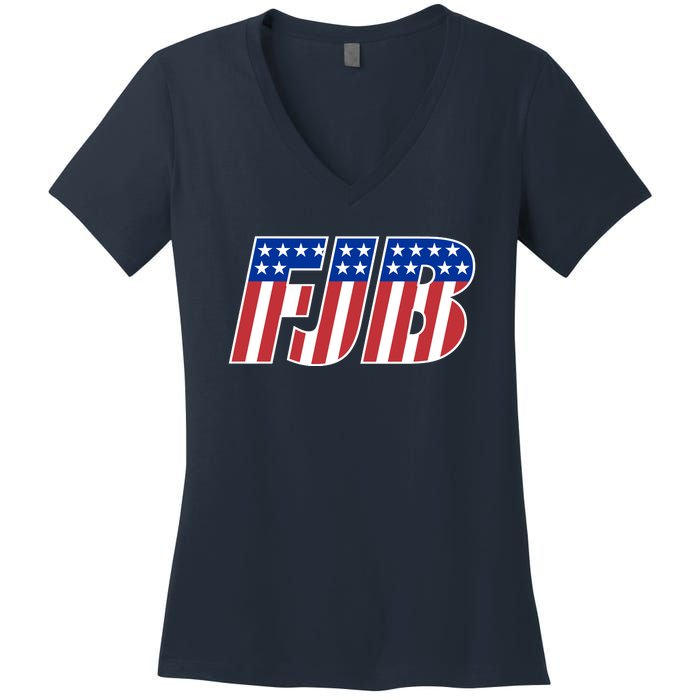 FJB Stars And Stripes Women's V-Neck T-Shirt