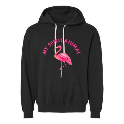 Flamingo Spirit Animal Cute Flamingo Lover Garment-Dyed Fleece Hoodie