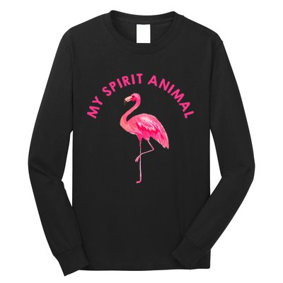 Flamingo Spirit Animal Cute Flamingo Lover Long Sleeve Shirt