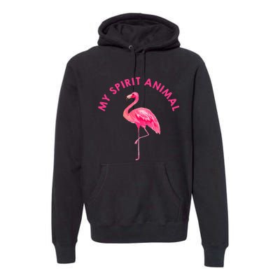 Flamingo Spirit Animal Cute Flamingo Lover Premium Hoodie