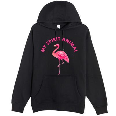 Flamingo Spirit Animal Cute Flamingo Lover Premium Pullover Hoodie