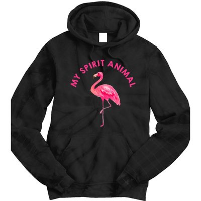 Flamingo Spirit Animal Cute Flamingo Lover Tie Dye Hoodie