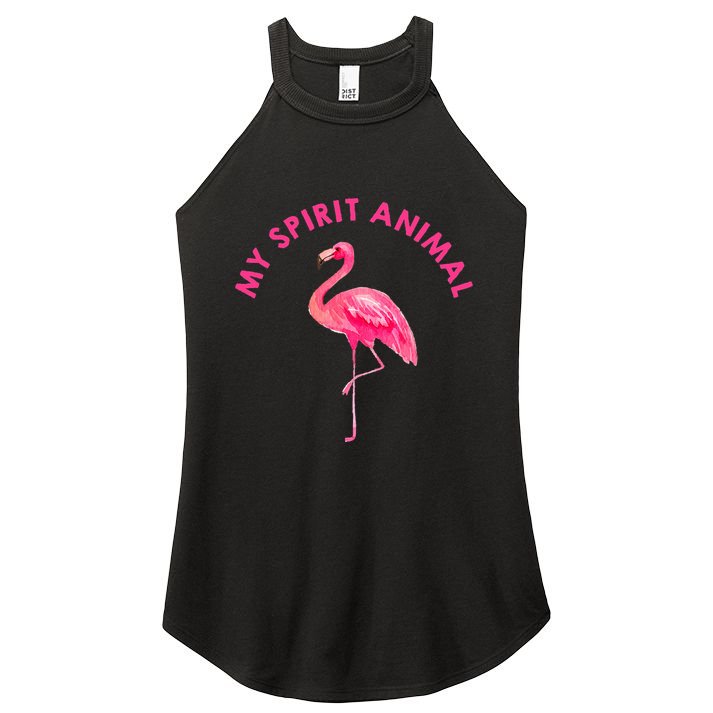 Flamingo Spirit Animal Cute Flamingo Lover Women's Perfect Tri Rocker Tank