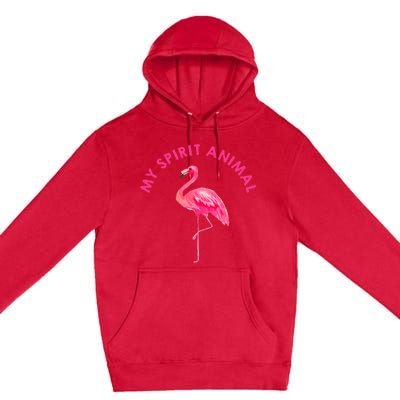 Flamingo Spirit Animal Cute Flamingo Lover Premium Pullover Hoodie