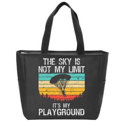 Funny Skydiving Art For Men Women Skydive Lover Skydiver Zip Tote Bag