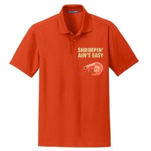 Funny Shrimpin Aint Easy Shrimp Gift Cool Fishing Fisher Dry Zone Grid Polo