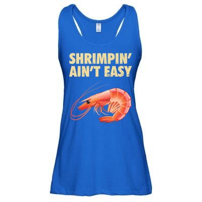 Funny Shrimpin Aint Easy Shrimp Gift Cool Fishing Fisher Ladies Essential Flowy Tank