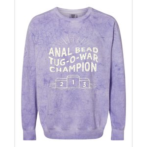 Funny Sarcastic Anal Bead Tugowar Champion Colorblast Crewneck Sweatshirt